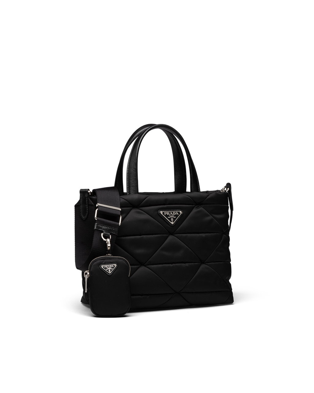 Prada Re-nylon Padded Tote Bag Fekete | VXFGNA659