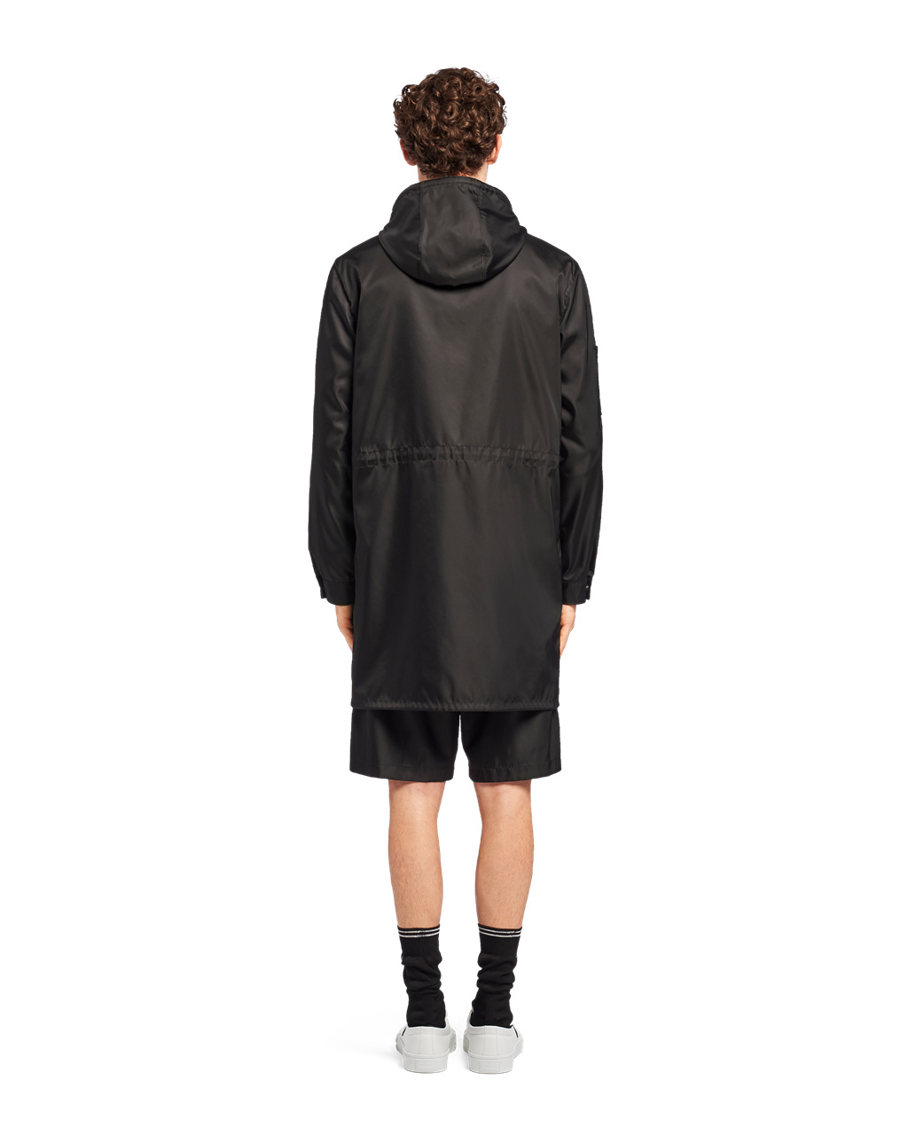 Prada Re-nylon Raincoat Fekete | HYXMBW974