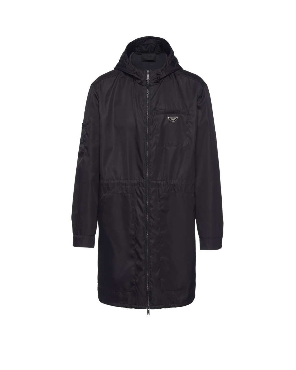 Prada Re-nylon Raincoat Fekete | HYXMBW974