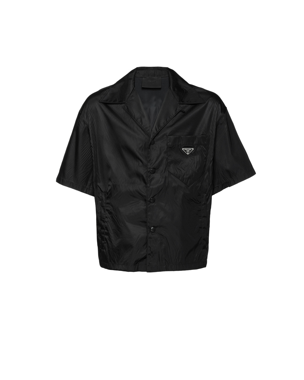 Prada Re-nylon Rövid-sleeved Shirt Fekete | IVHYJT732