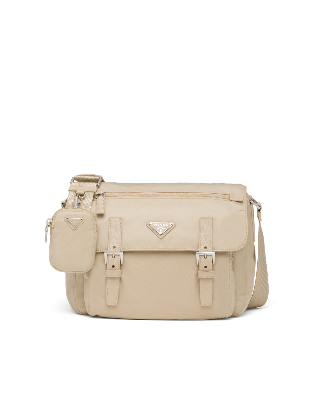 Prada Re-nylon Shoulder Bag Bézs | LDNSXU163