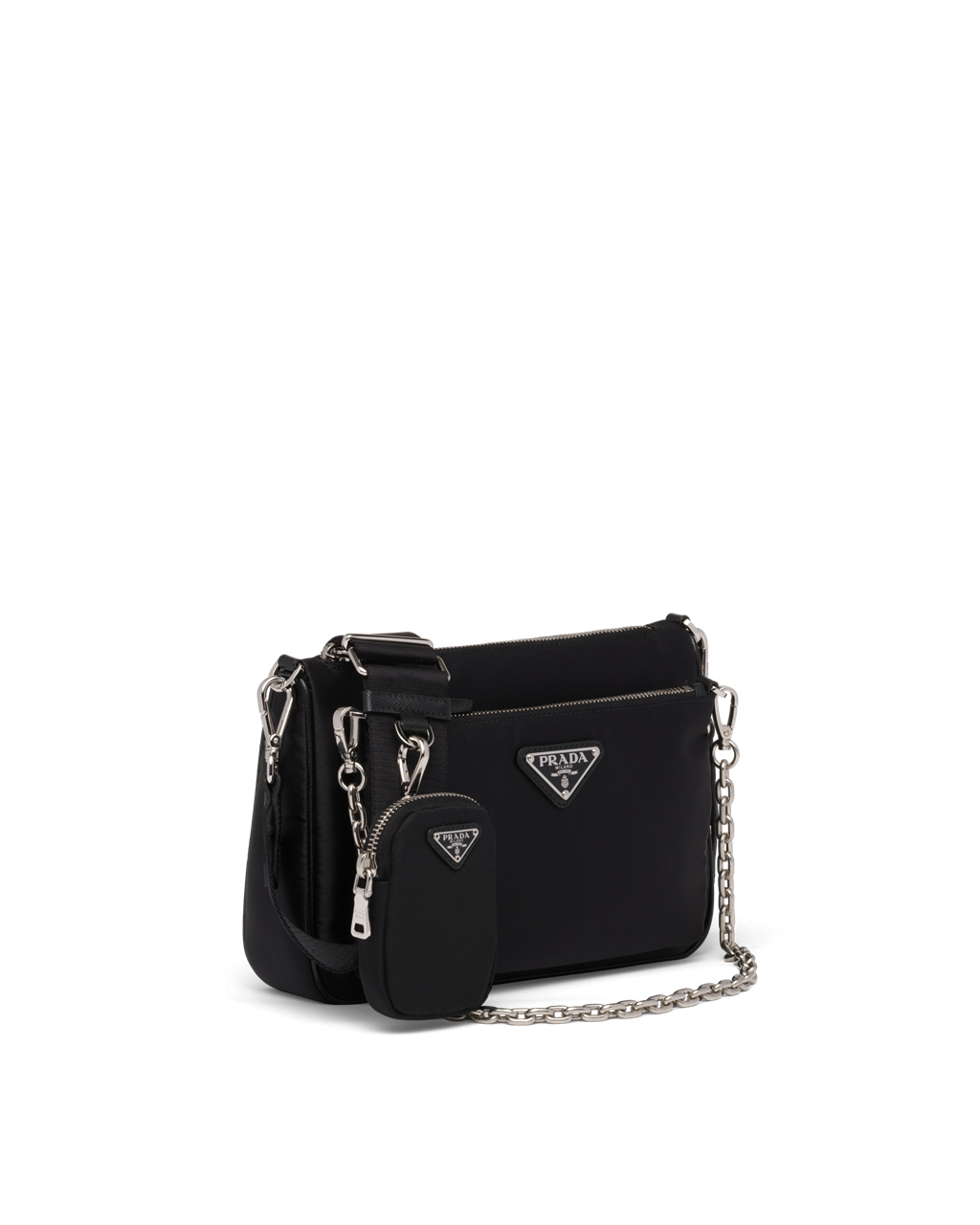 Prada Re-nylon Shoulder Bag Fekete | TFUYLS758