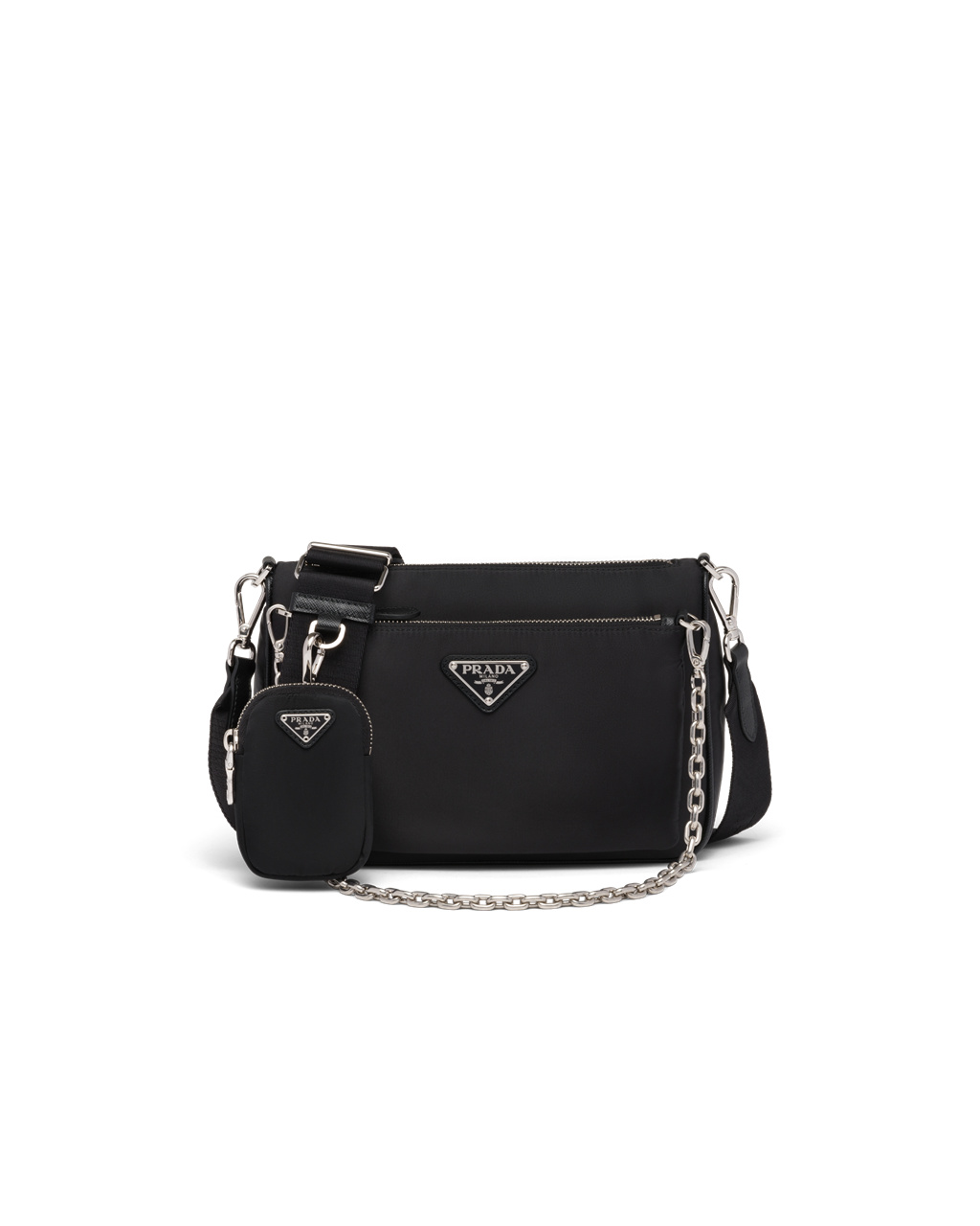 Prada Re-nylon Shoulder Bag Fekete | TFUYLS758