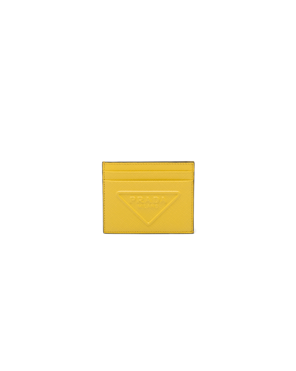 Prada Saffiano Bőr Card Holder Sárga | MYACOF829