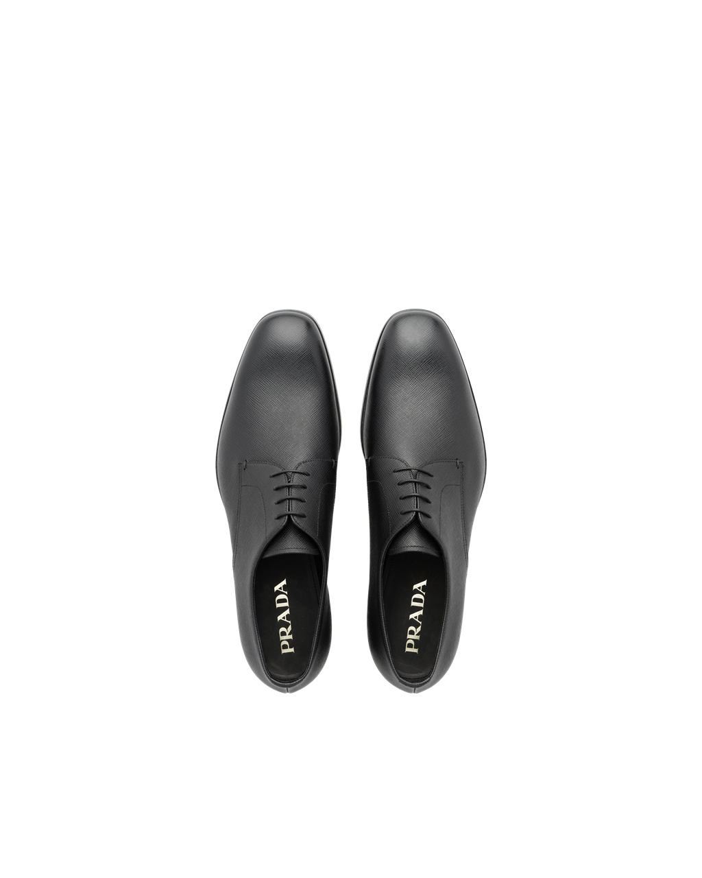 Prada Saffiano Bőr Derby Shoes Fekete | ZSMRFE810