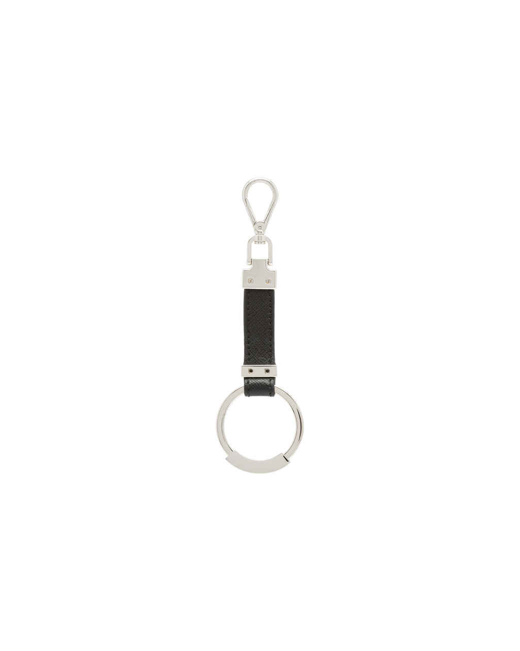 Prada Saffiano Bőr Keychain Fekete | DZFQCS781