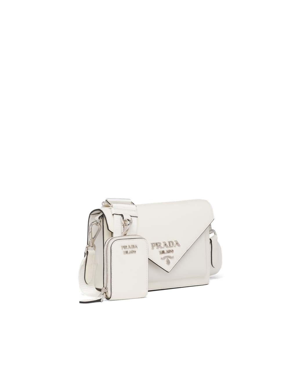 Prada Saffiano Bőr Mini Envelope Bag Fehér | AZDNMS193