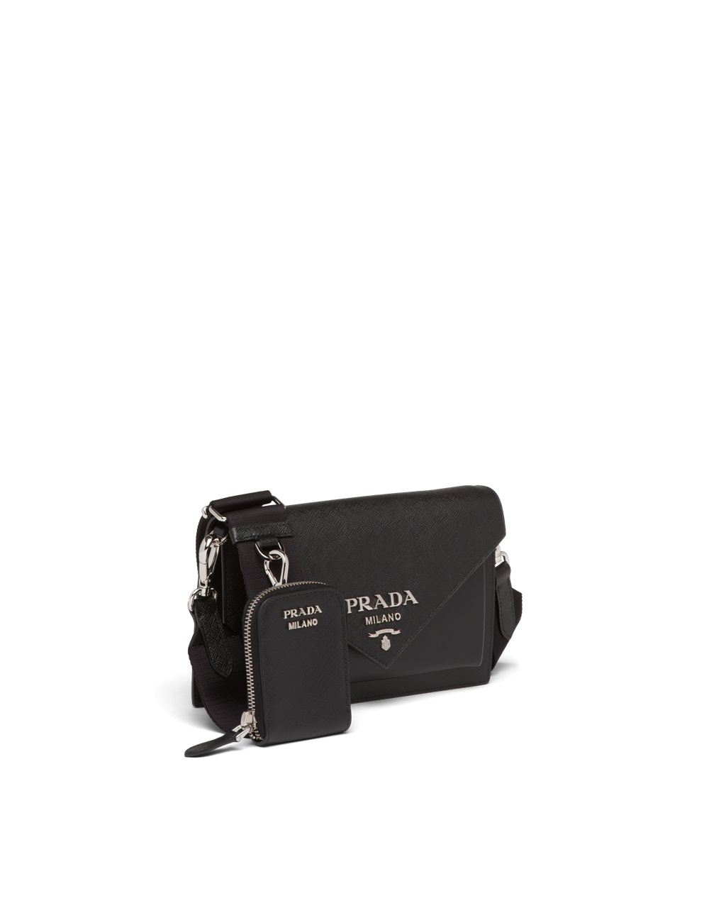 Prada Saffiano Bőr Mini Envelope Bag Fekete | VSIRQC105