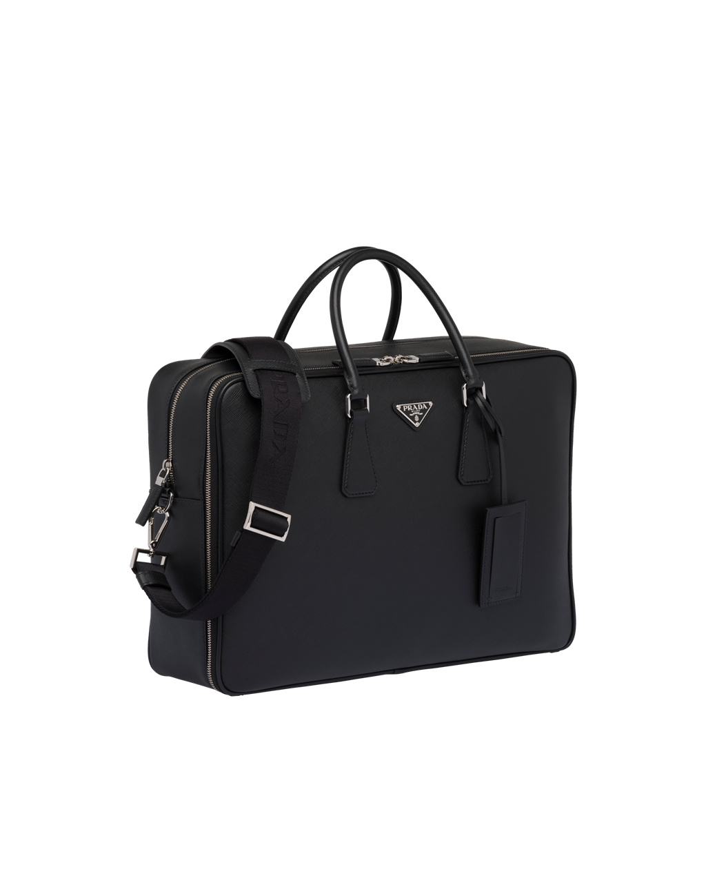 Prada Saffiano Bőr Munka Bag Fekete | WTARBK285