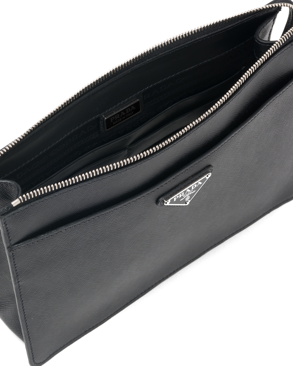 Prada Saffiano Bőr Pouch Fekete | ATOGHZ790