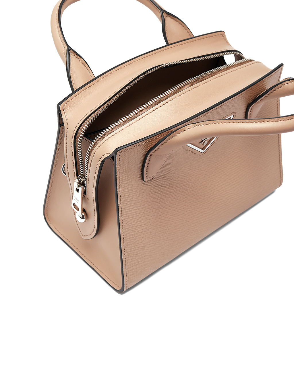 Prada Saffiano Bőr Prada Kristen Handbag Bézs | NXDTUG037