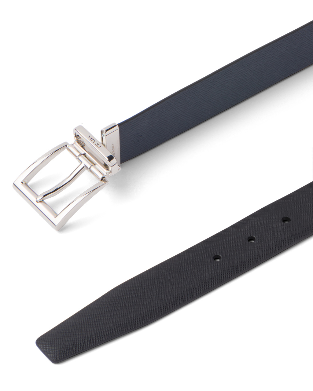 Prada Saffiano Bőr Reversible Belt Fekete Kék | FUHNJG610