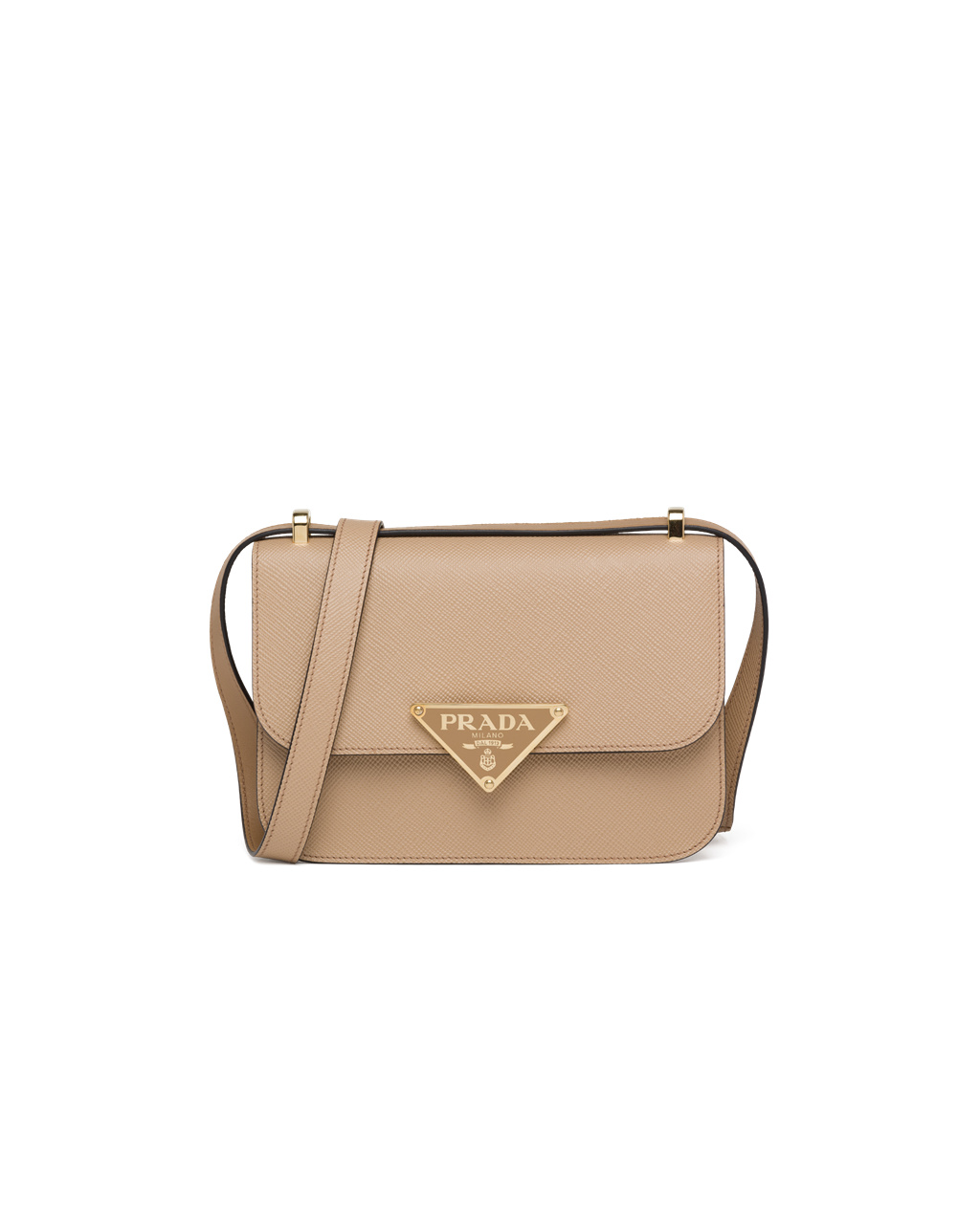 Prada Saffiano Bőr Shoulder Bag Bézs | RTJGVU102