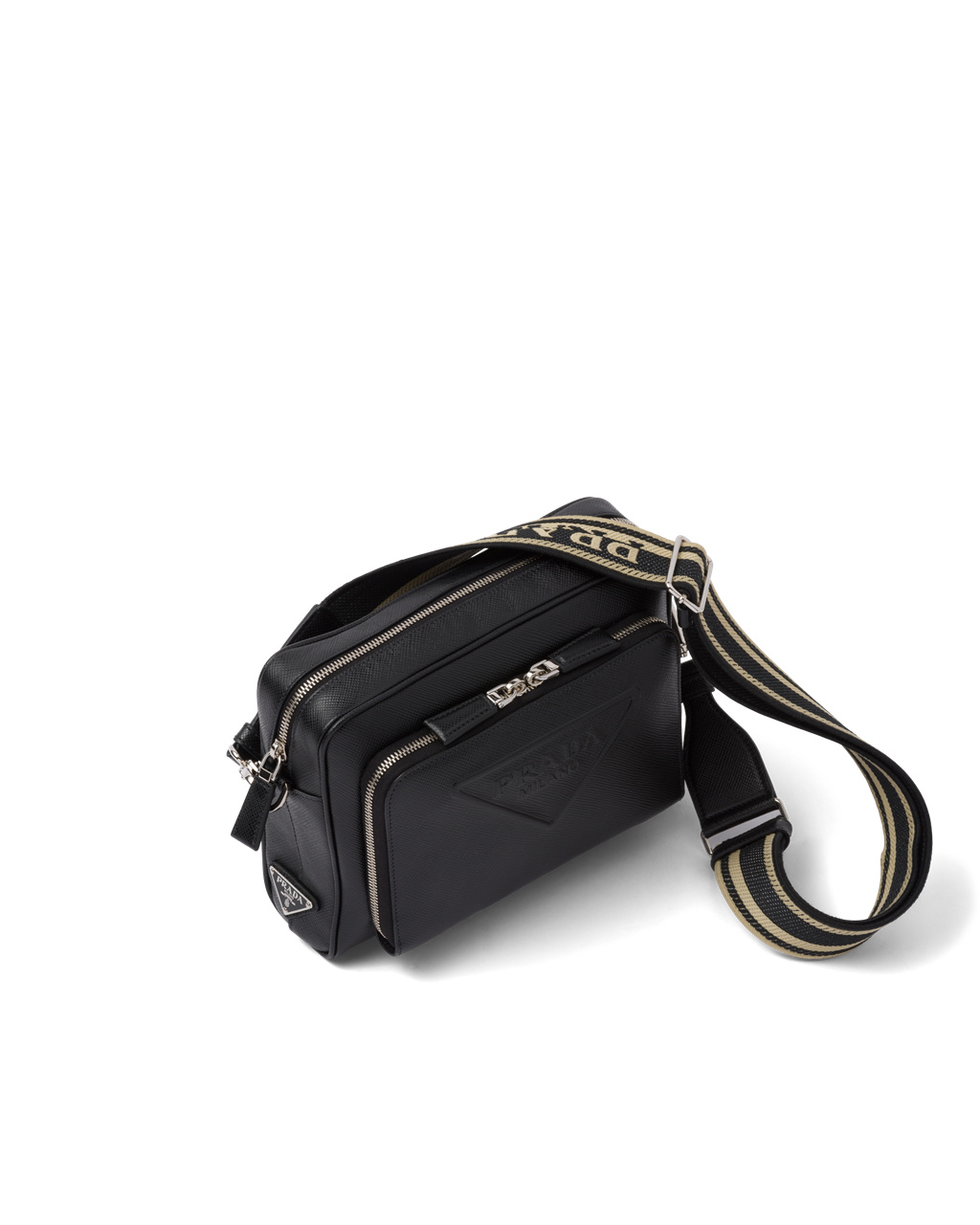 Prada Saffiano Bőr Shoulder Bag Fekete | ECMULZ673