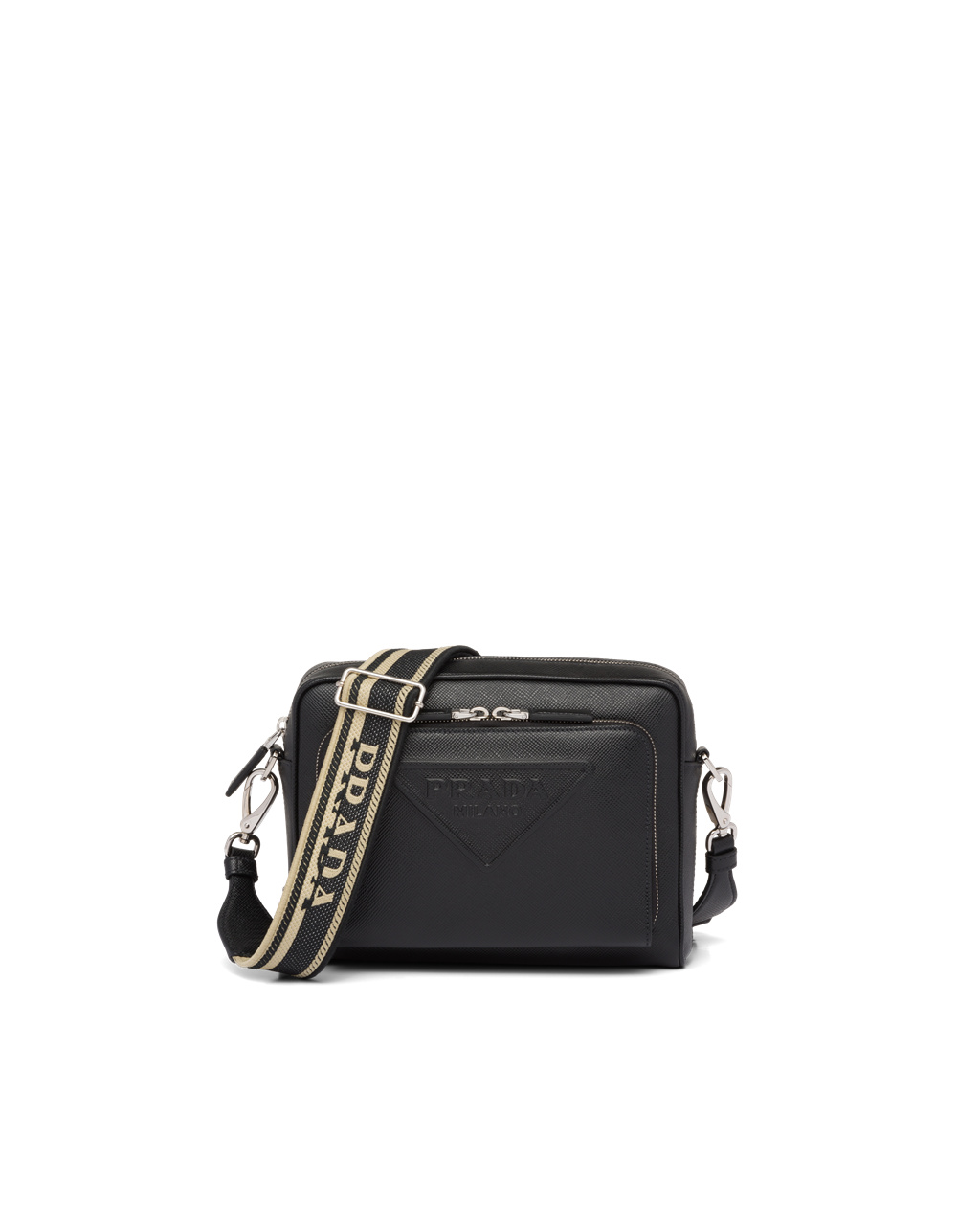 Prada Saffiano Bőr Shoulder Bag Fekete | ECMULZ673