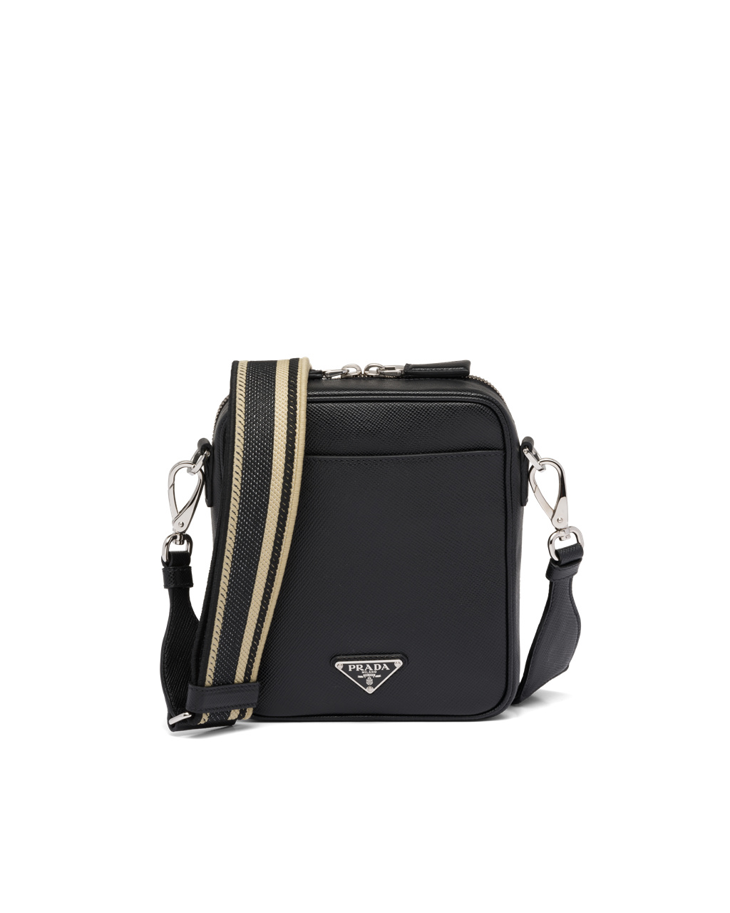 Prada Saffiano Bőr Shoulder Bag Fekete | RDTOXZ841