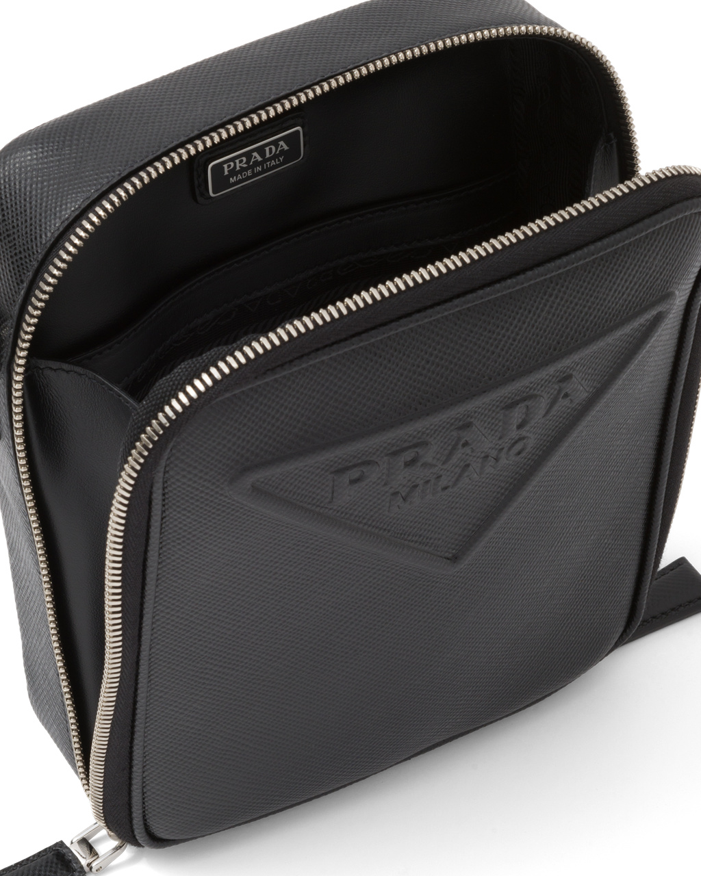 Prada Saffiano Bőr Shoulder Bag Fekete | RDTOXZ841