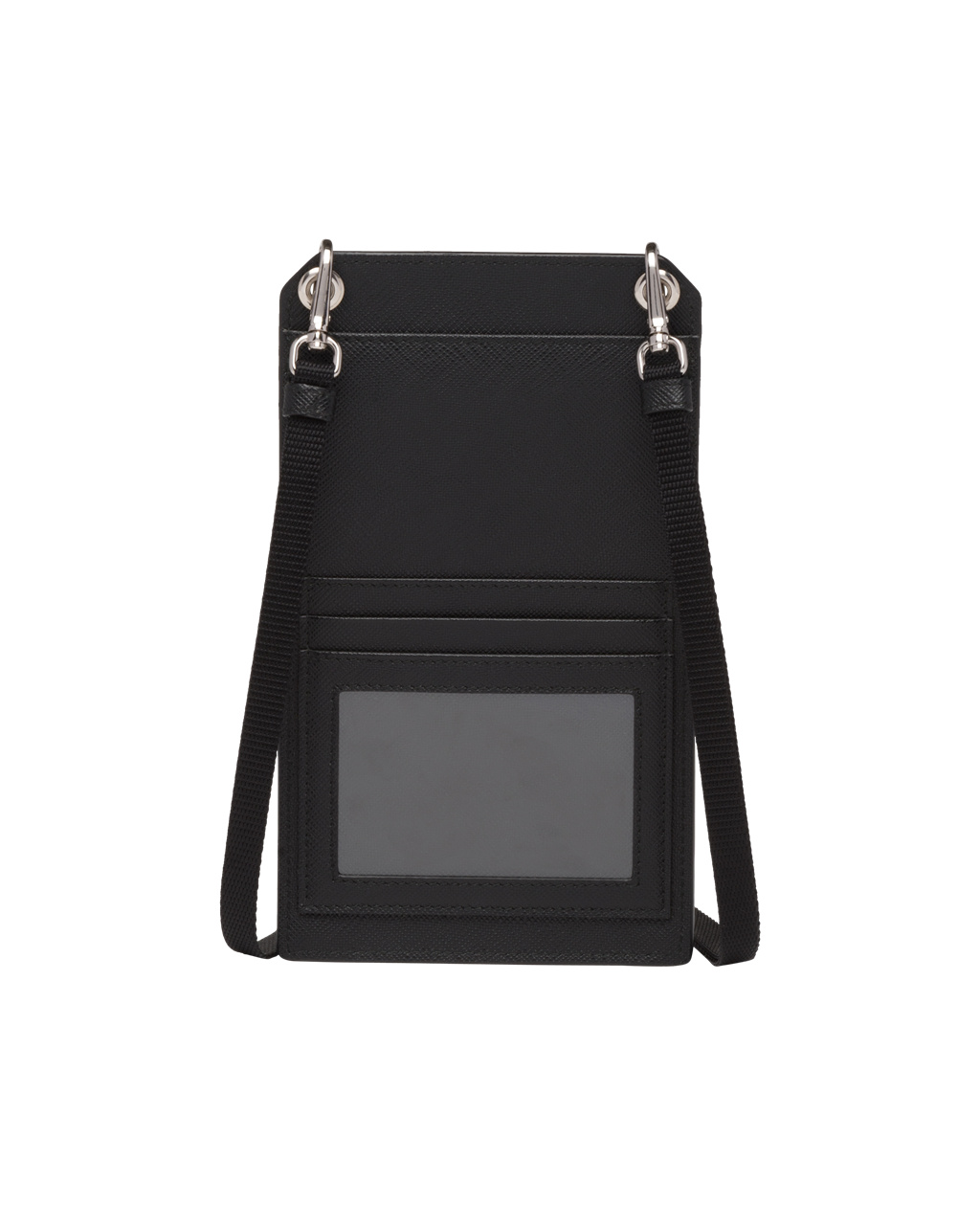 Prada Saffiano Bőr Smartphone Case Fekete | YFVITN087