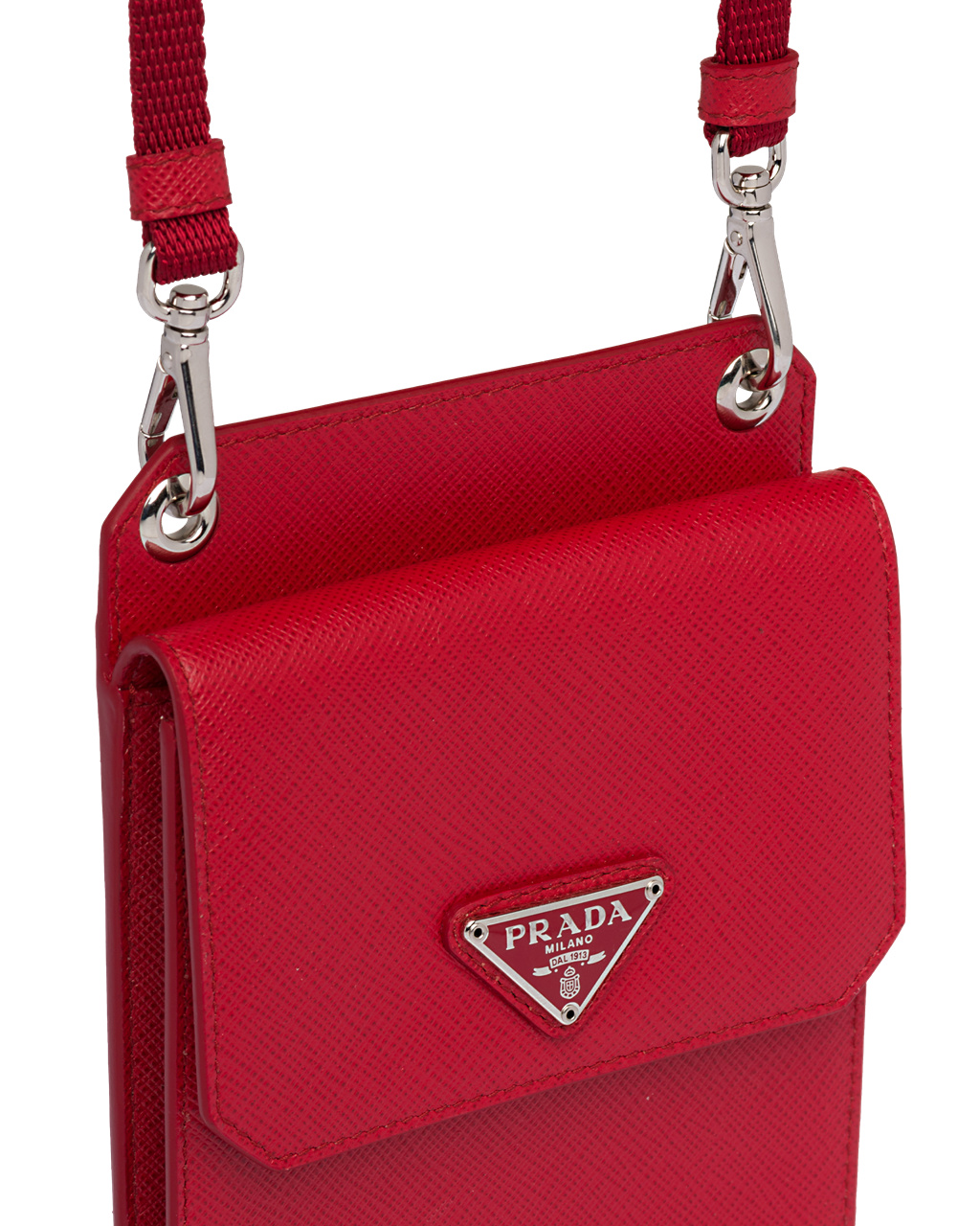 Prada Saffiano Bőr Smartphone Case Piros | WLTRPX287