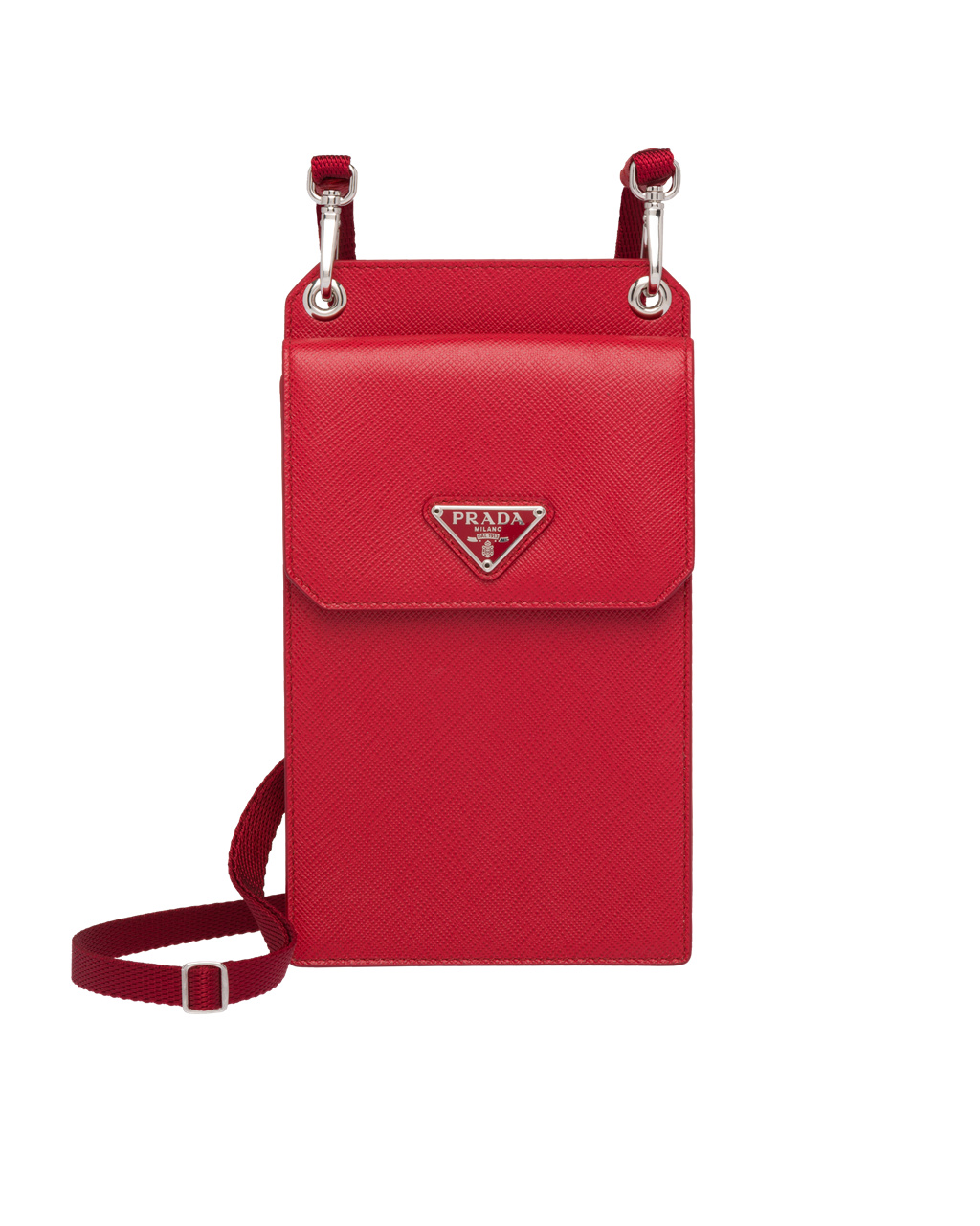 Prada Saffiano Bőr Smartphone Case Piros | WLTRPX287