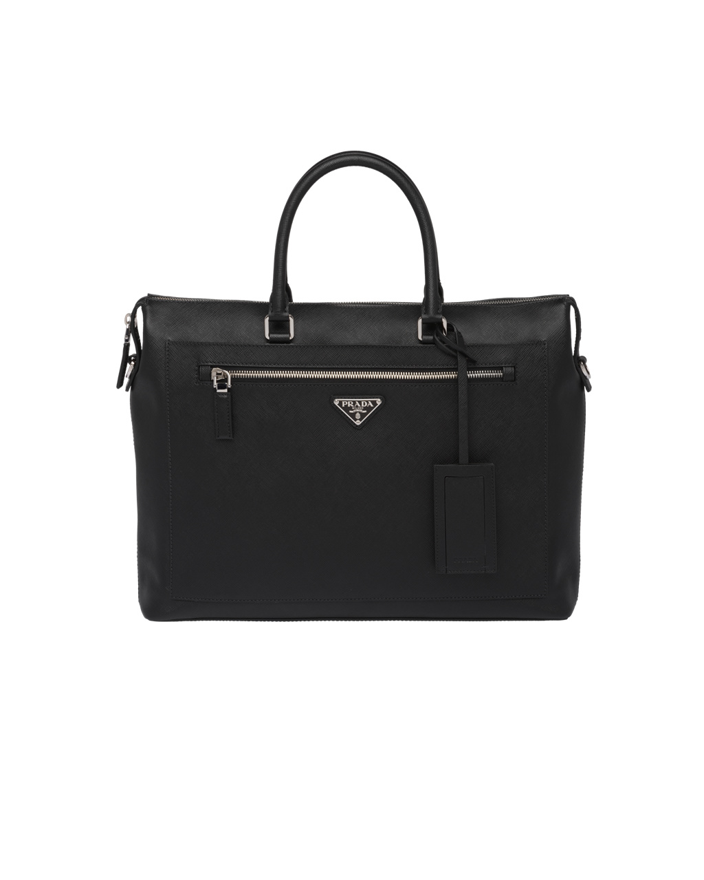 Prada Saffiano Bőr Tote Bag Fekete | IYKPAL749