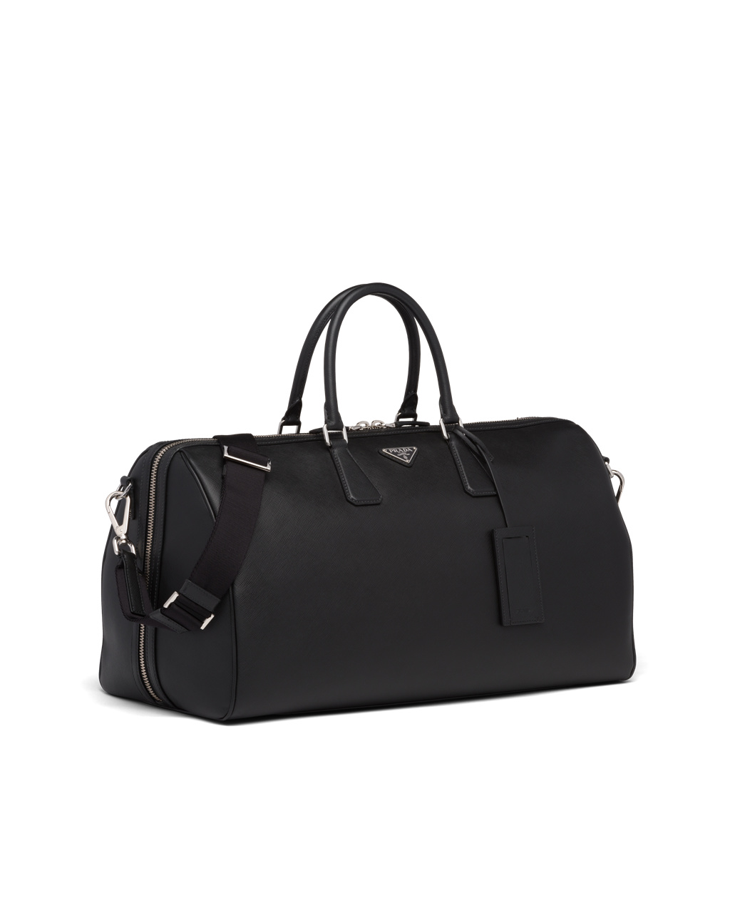 Prada Saffiano Bőr Travel Bag Fekete | QEJYCX810