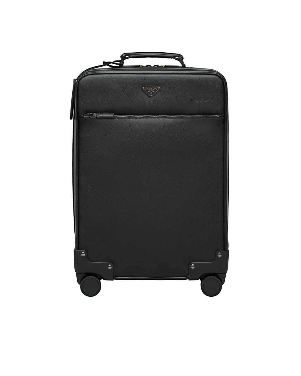 Prada Saffiano Bőr Trolley Fekete | NYZQXR841