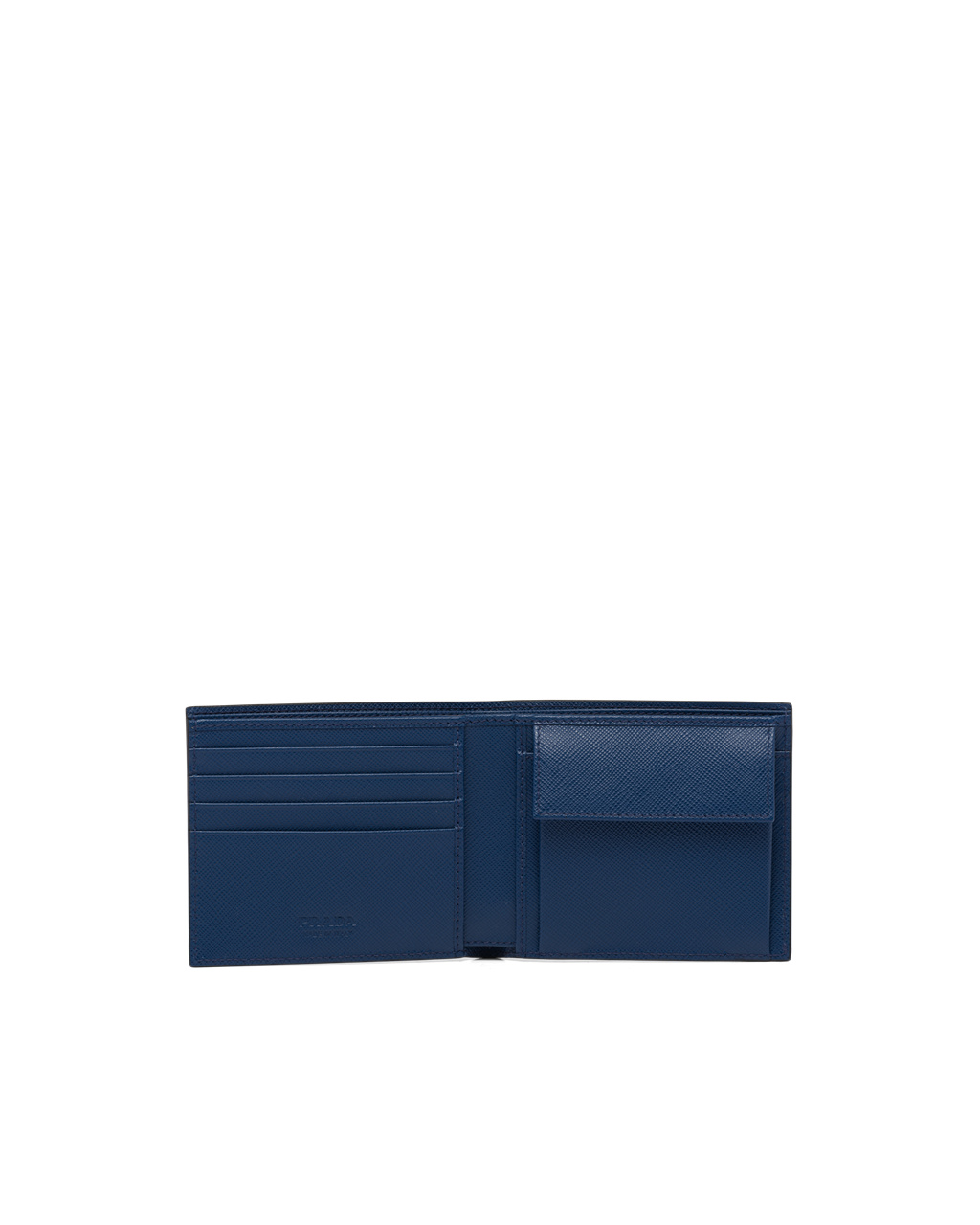 Prada Saffiano Bőr Wallet Bluette | WVNTQL734