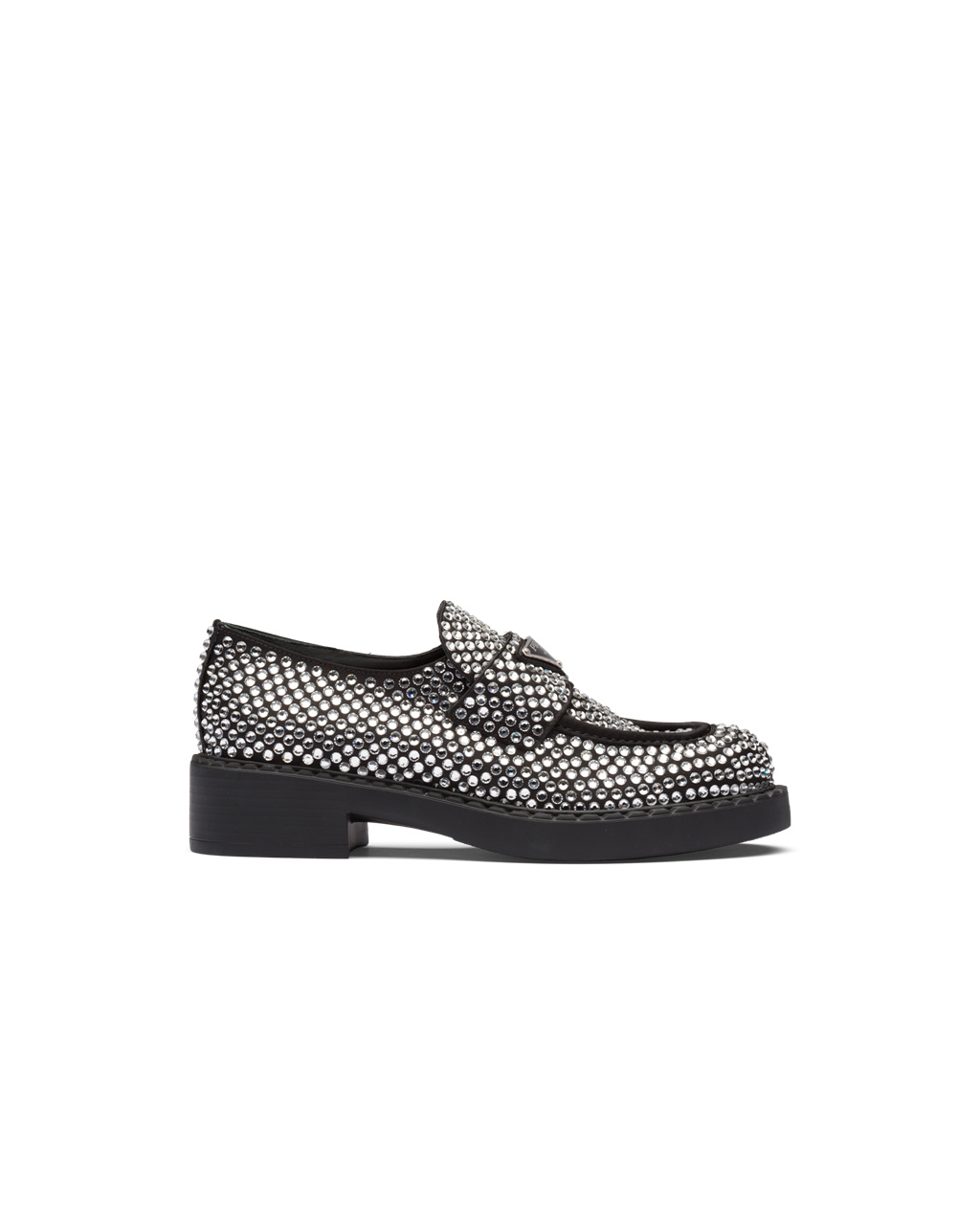 Prada Satin Loafers With Crystals Crystal | LWOQTM360