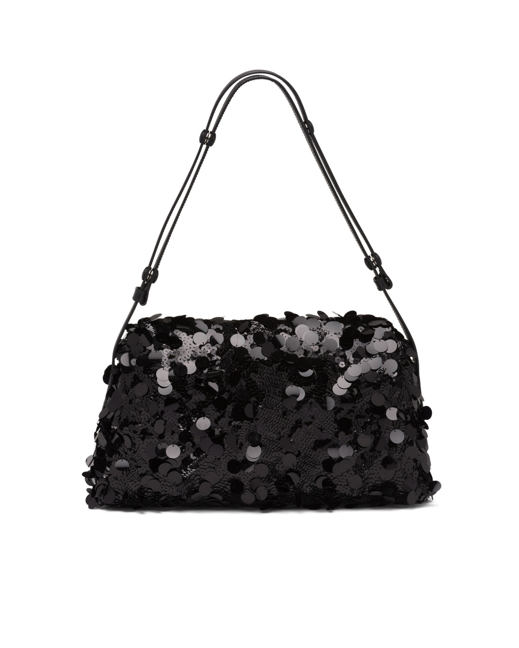 Prada Sequined And Bőr Prada Signaux Bag Fekete | CFUVSQ357