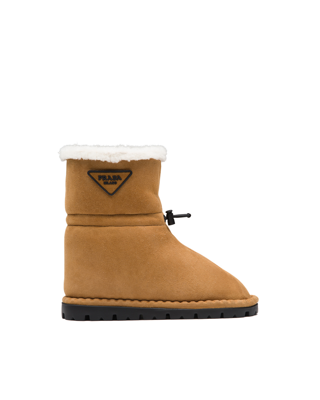 Prada Shearling Booties Cognac | RYIXPL279