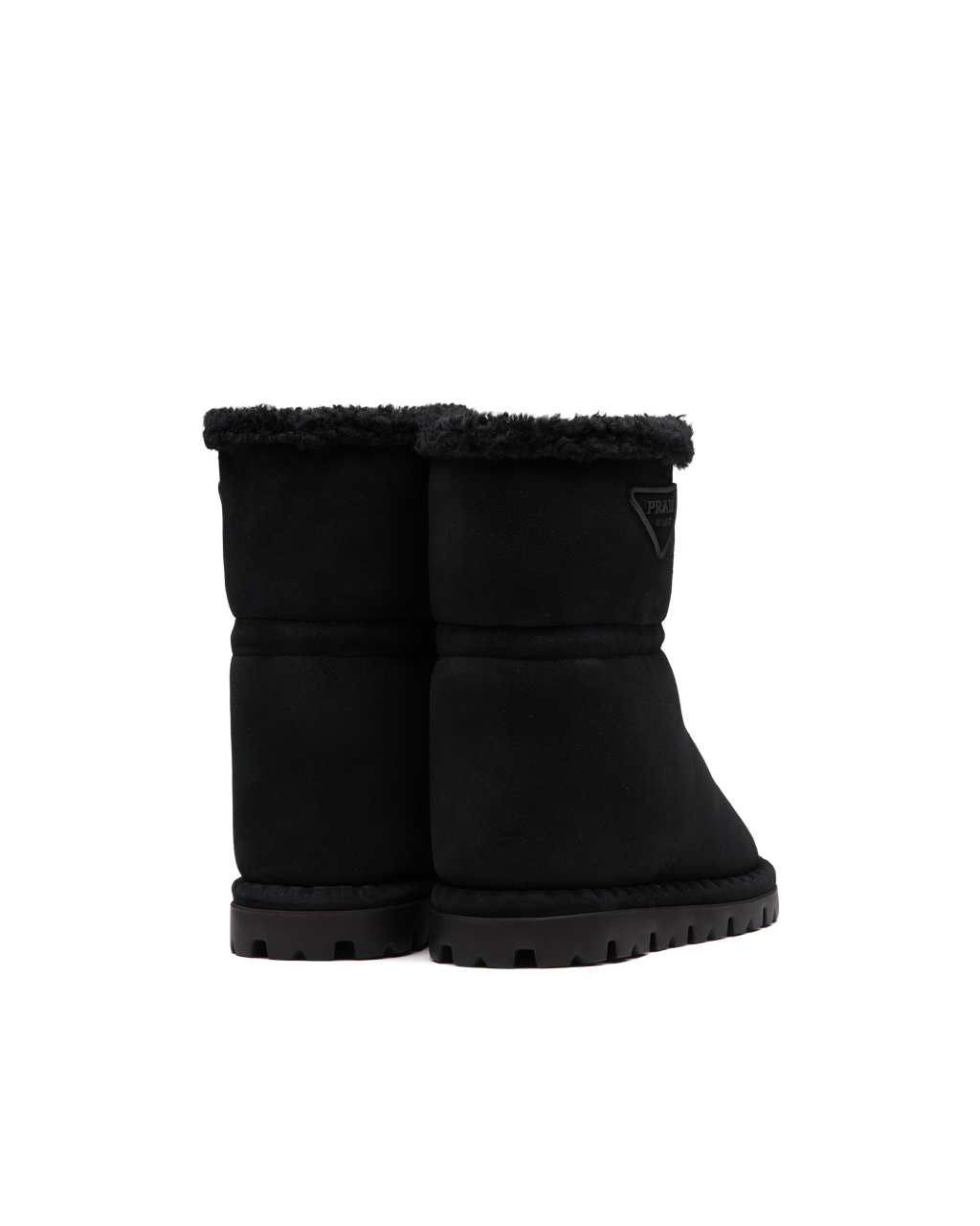 Prada Shearling Booties Fekete | KMYLGU096