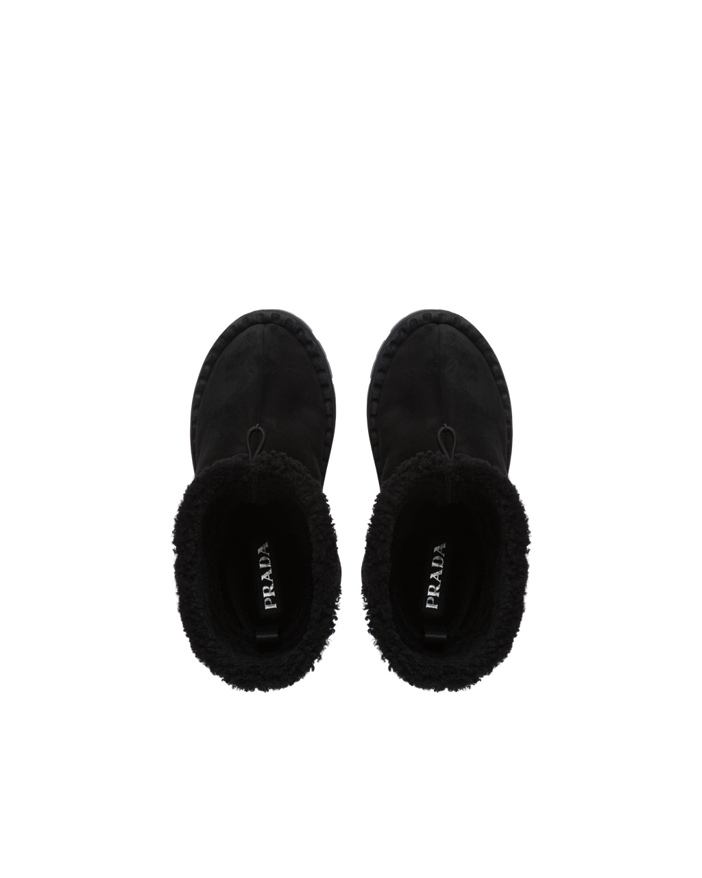 Prada Shearling Booties Fekete | KMYLGU096