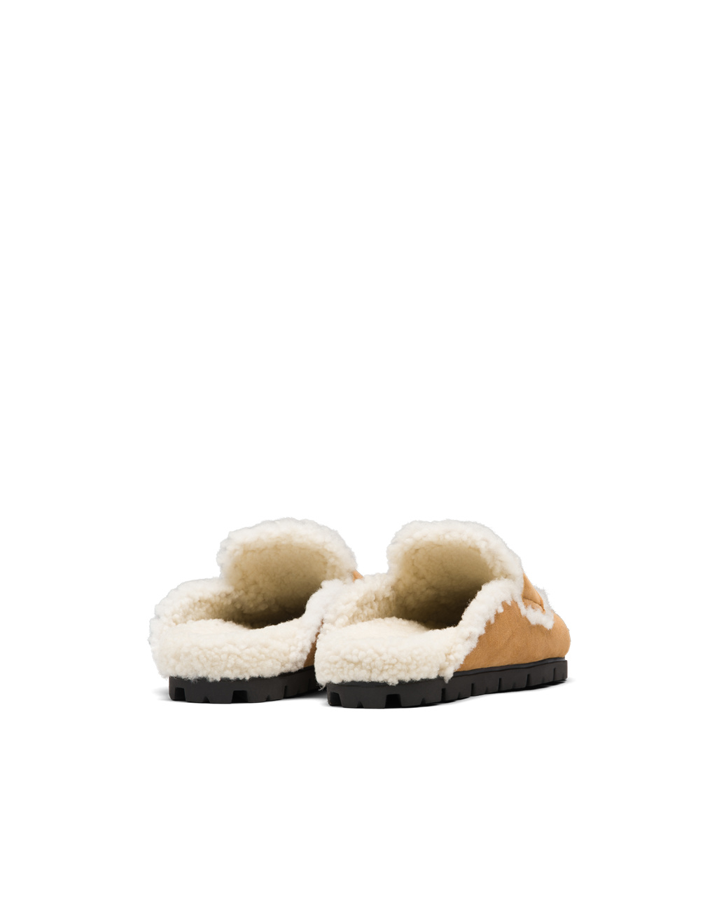 Prada Shearling Slippers Cognac | TXEANV374