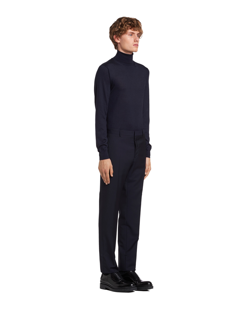 Prada Slim-fit Wool Trousers Sötétkék | MEUTQZ685