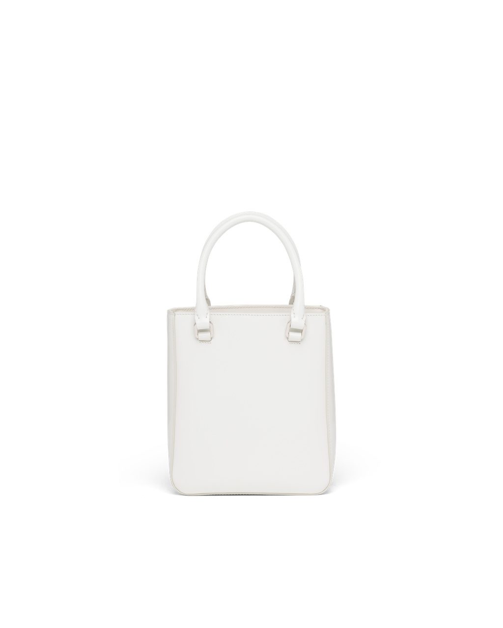 Prada Small Brushed Bőr Tote Fehér | SHNFUO192