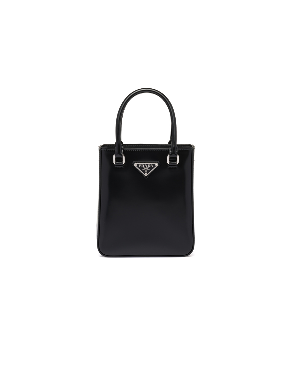 Prada Small Brushed Bőr Tote Fekete | YOJPGS019