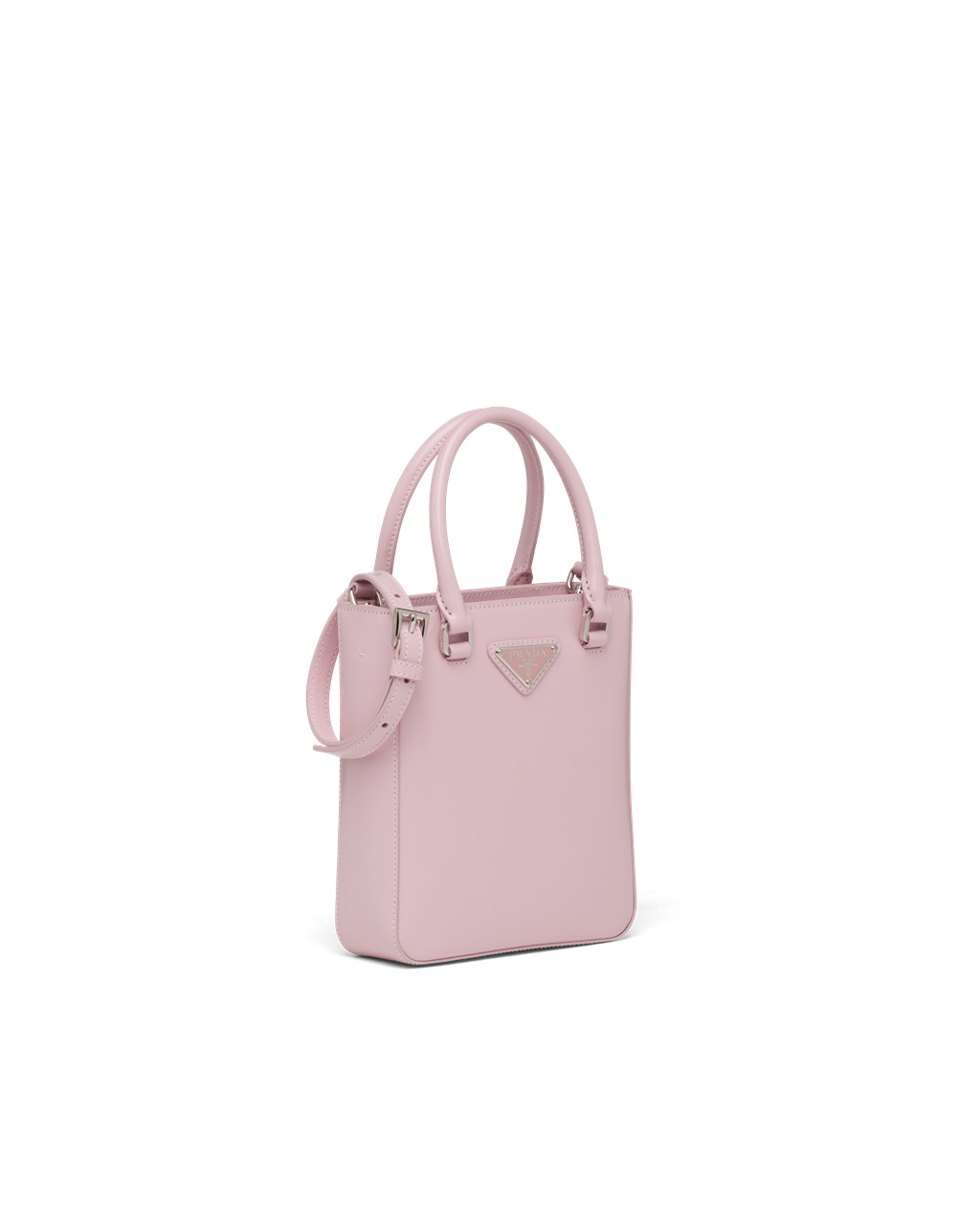 Prada Small Brushed Bőr Tote Rózsaszín | VBMPNF723