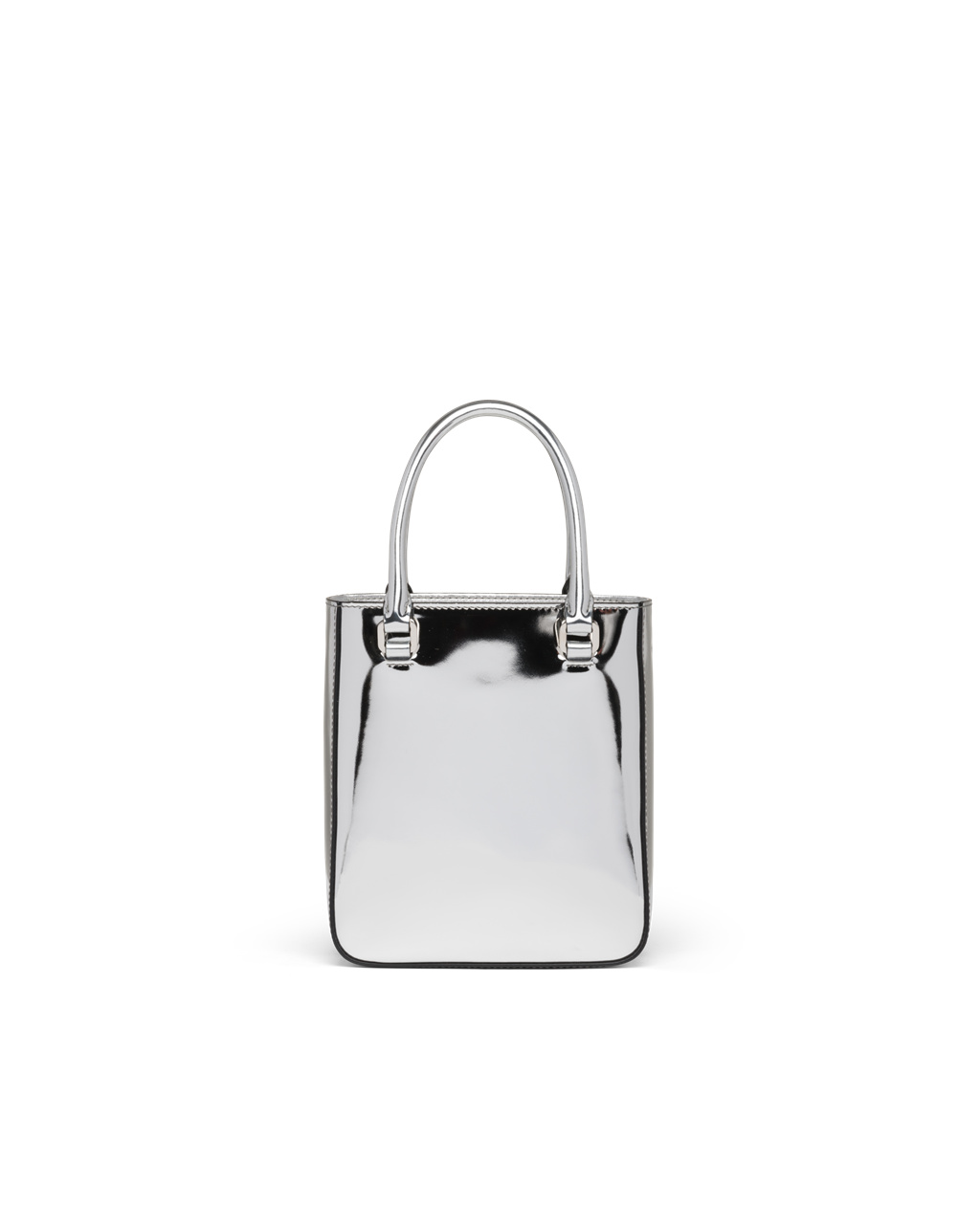 Prada Small Brushed Bőr Tote Titán | REXZCY325