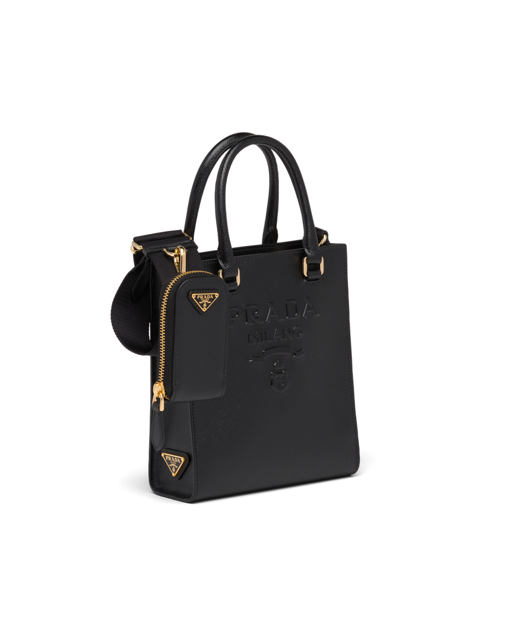 Prada Small Saffiano Bőr Handbag Fekete | IOYXMK960