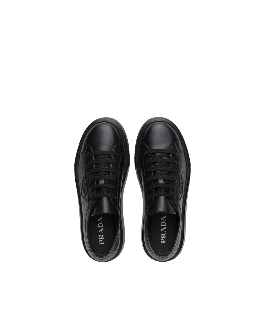 Prada Soft Calf Bőr Sneakers Fekete | RAQNDJ190