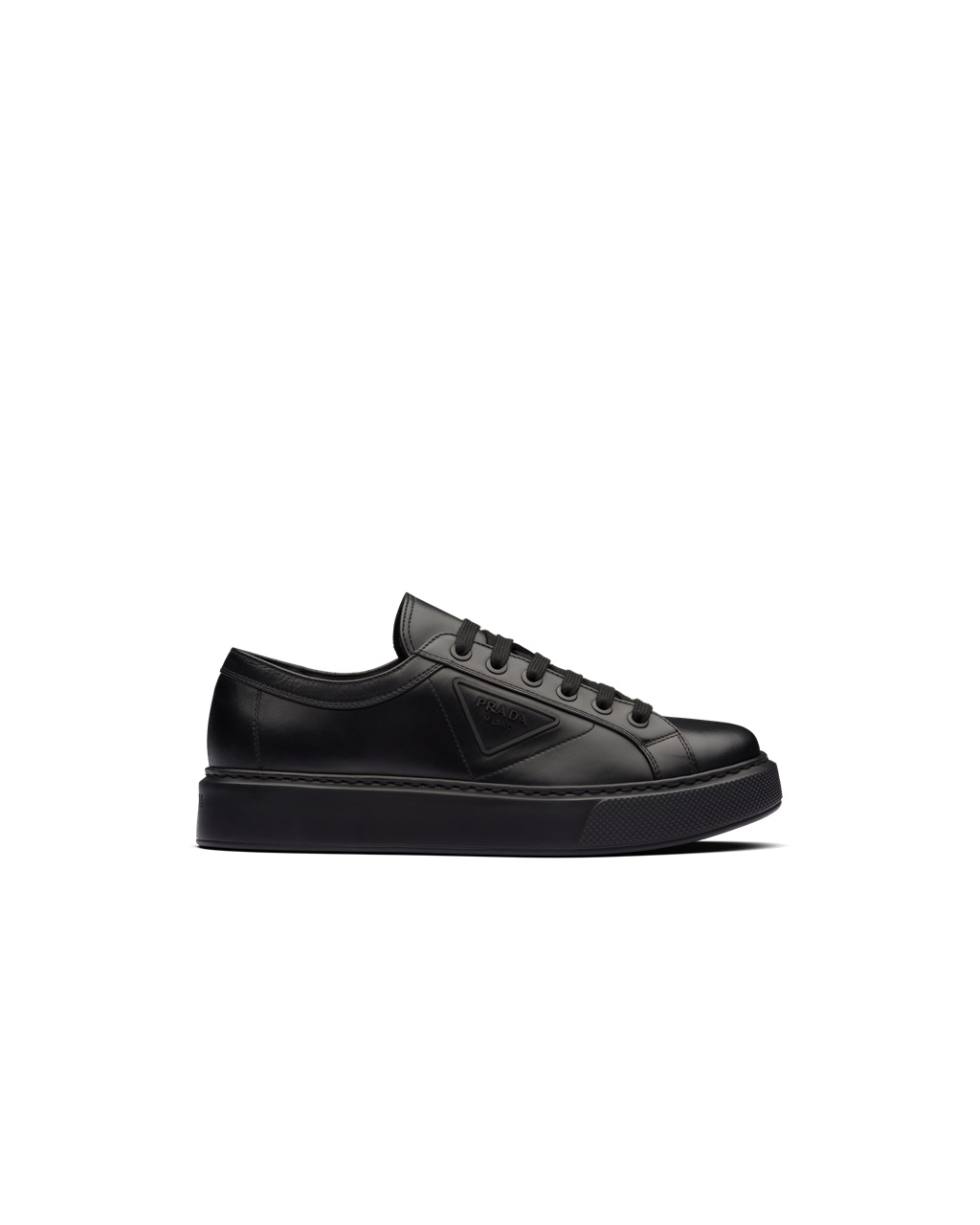 Prada Soft Calf Bőr Sneakers Fekete | RAQNDJ190