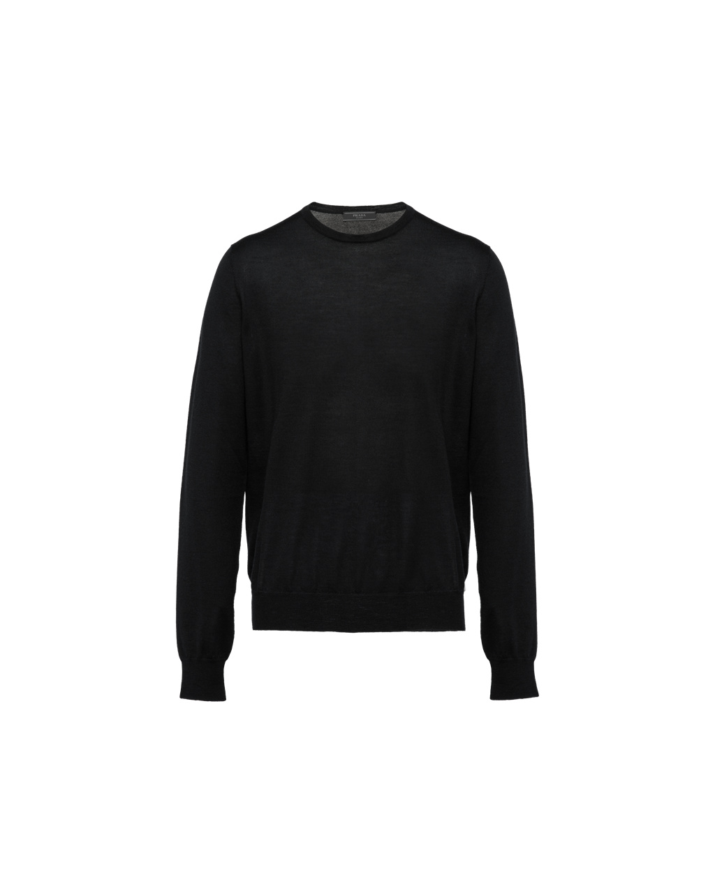 Prada Soft Cashmere Crew-neck Pulóver Fekete | WOTFMN716