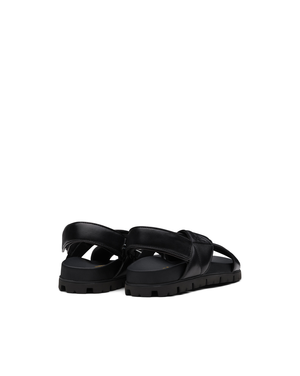 Prada Sportos Quilted Nappa Bőr Sandals Fekete | LMPYFR649