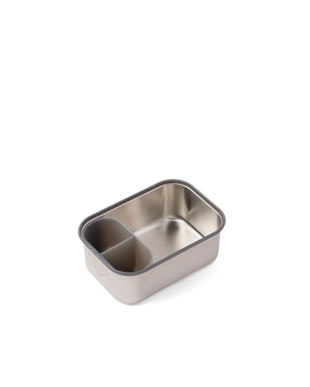 Prada Stainless Steel Sandwich Box Steel Gray | BDKWHY261