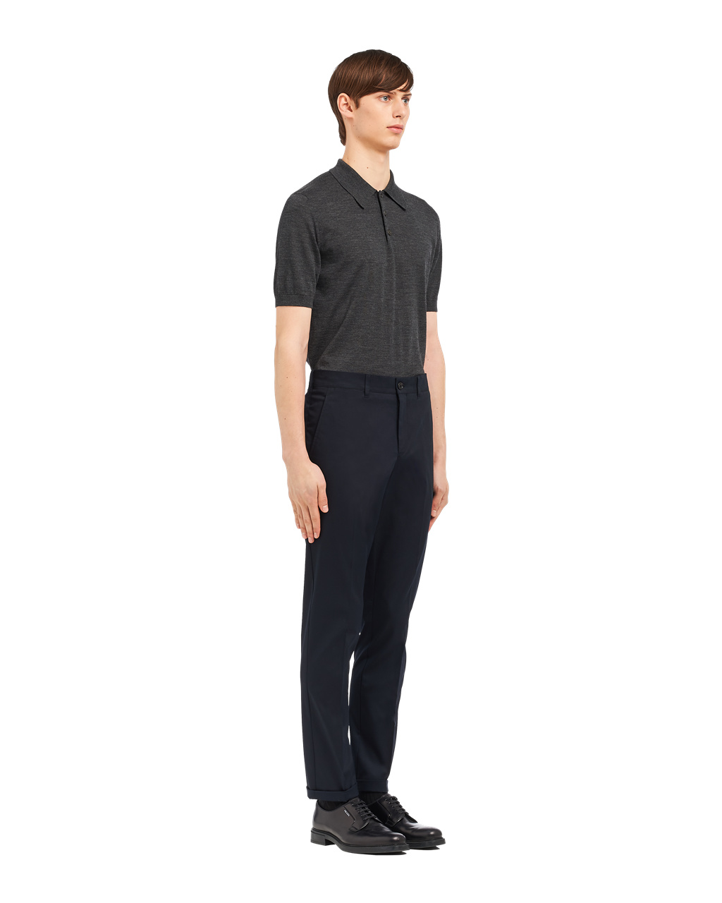 Prada Stretch Gabardine Trousers Sötétkék | TUSEDB813