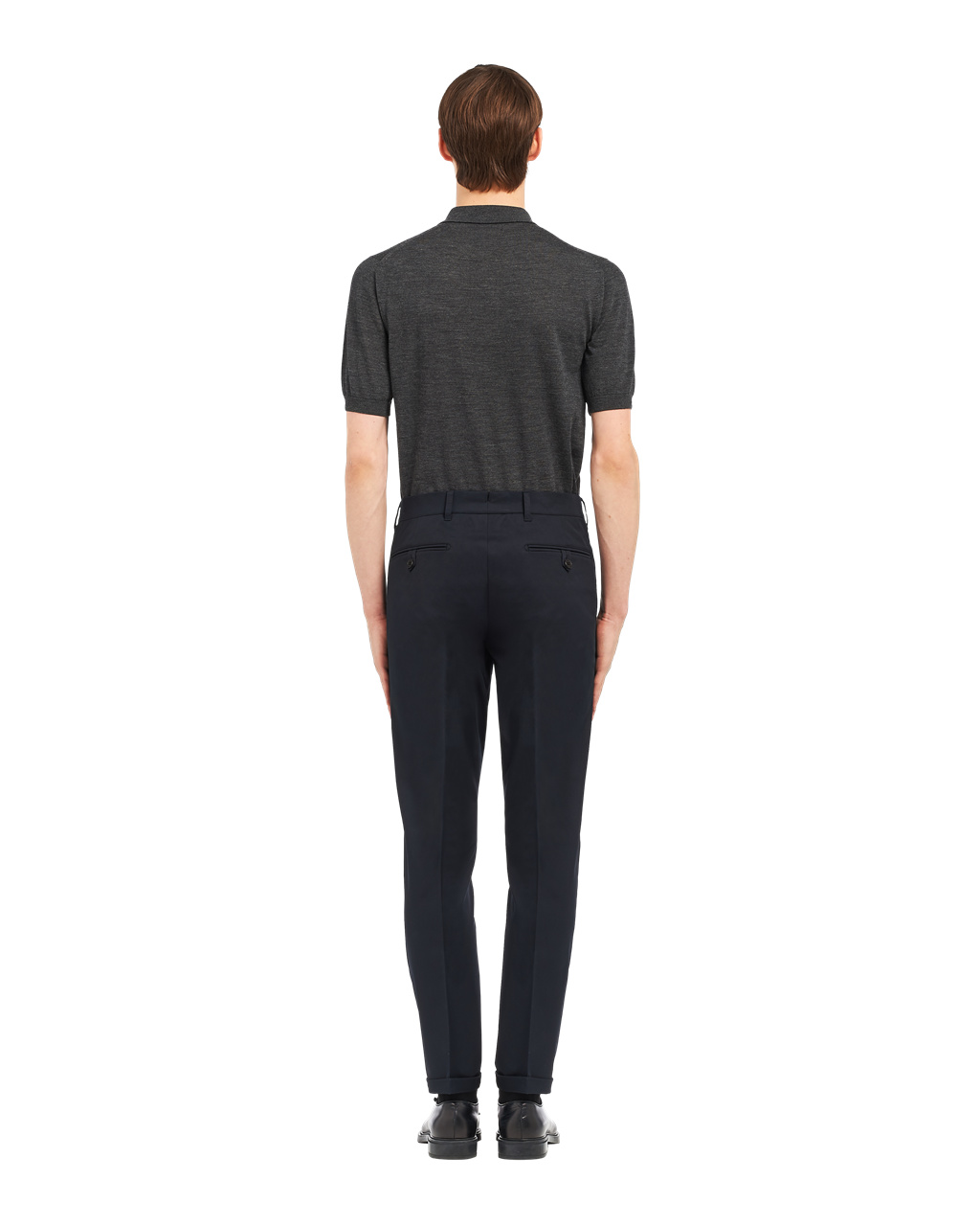 Prada Stretch Gabardine Trousers Sötétkék | TUSEDB813