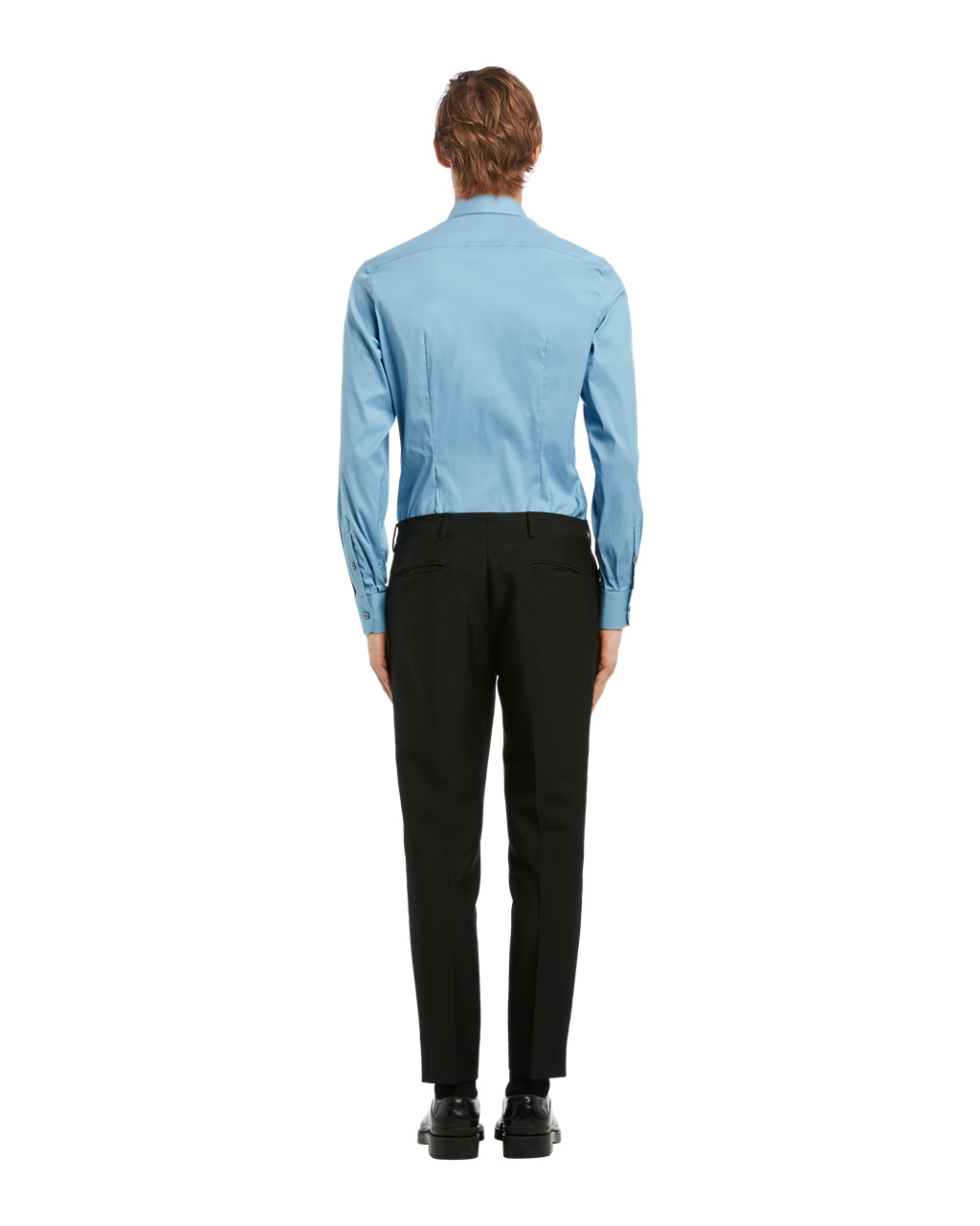 Prada Stretch Poplin Shirt Celeste | JEDHCO976