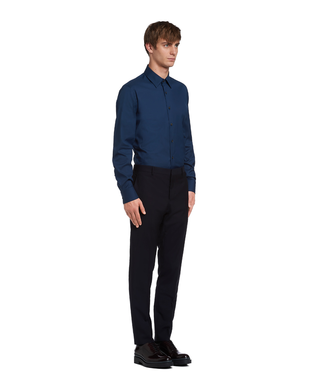 Prada Stretch Poplin Shirt Denim | SKYPHD630