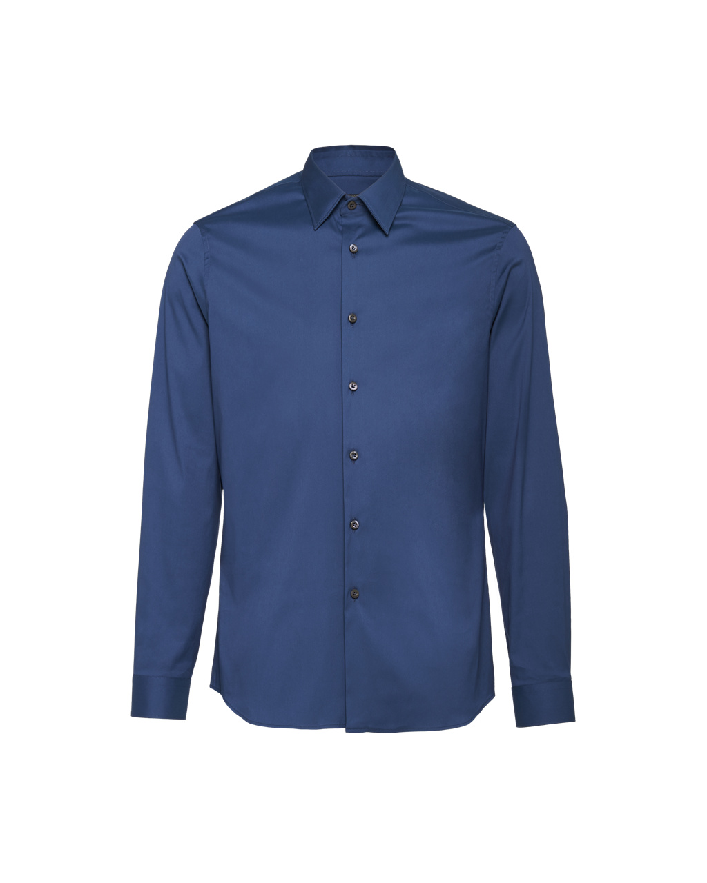 Prada Stretch Poplin Shirt Kék | ZTGQYU842